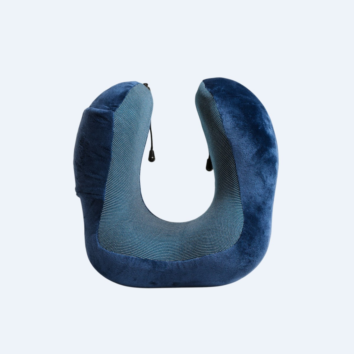 Velour Blå Velours Blauw Velourblått = blå velour memory foam nakkepude stående